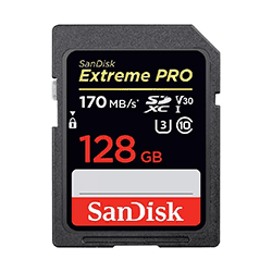 Cartão SanDisk Extreme Pro 128GB