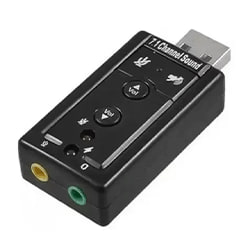 Placa de som USB 7.1 Adaptador P2